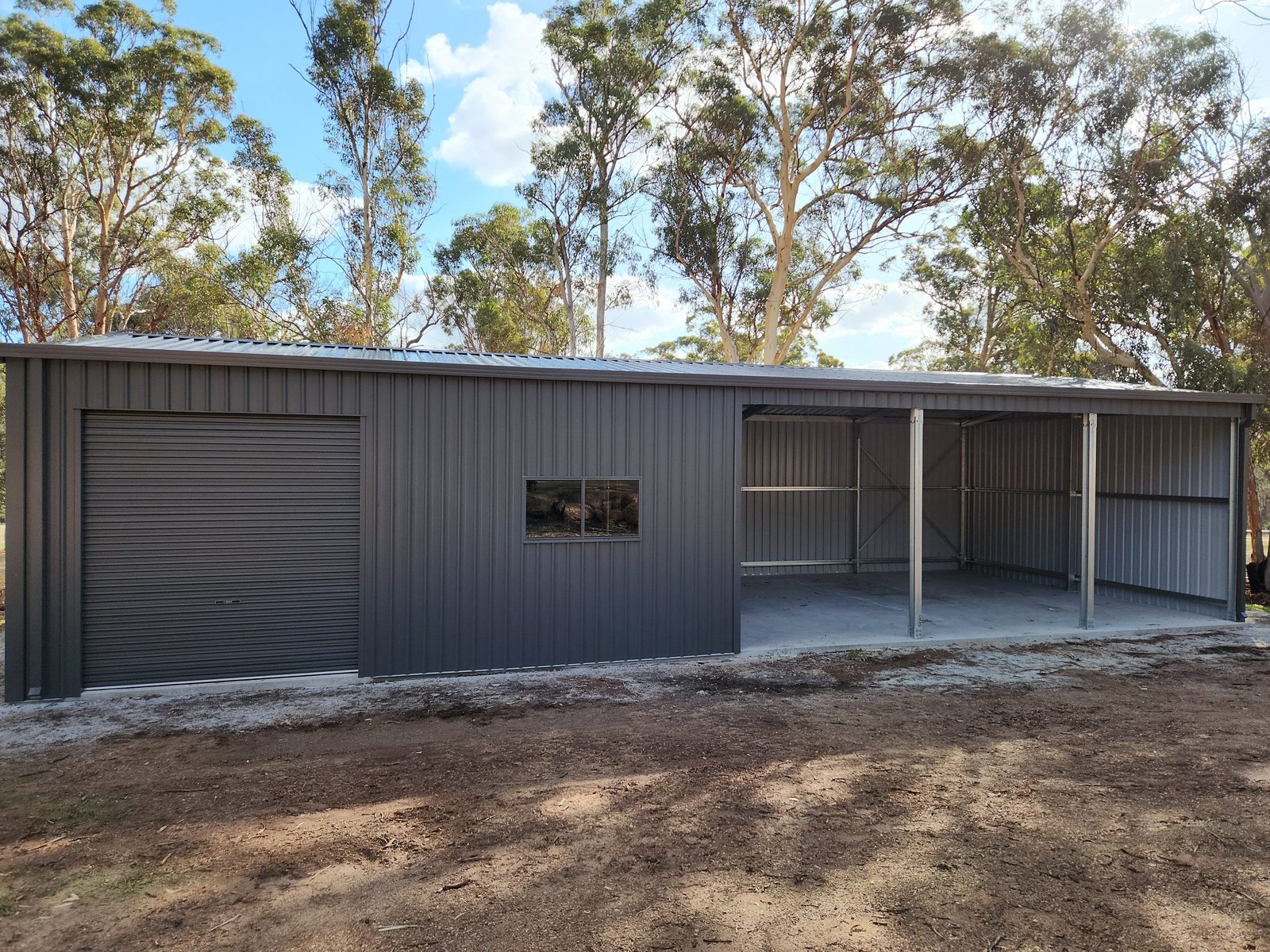 Rural steel shed in Bakers Hill — shed builder Gidgegannup area